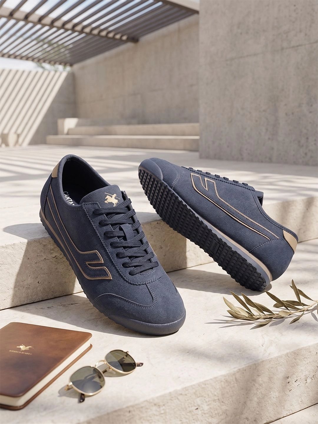 Cantabil Men Colourblocked PU Sneakers-picture-33