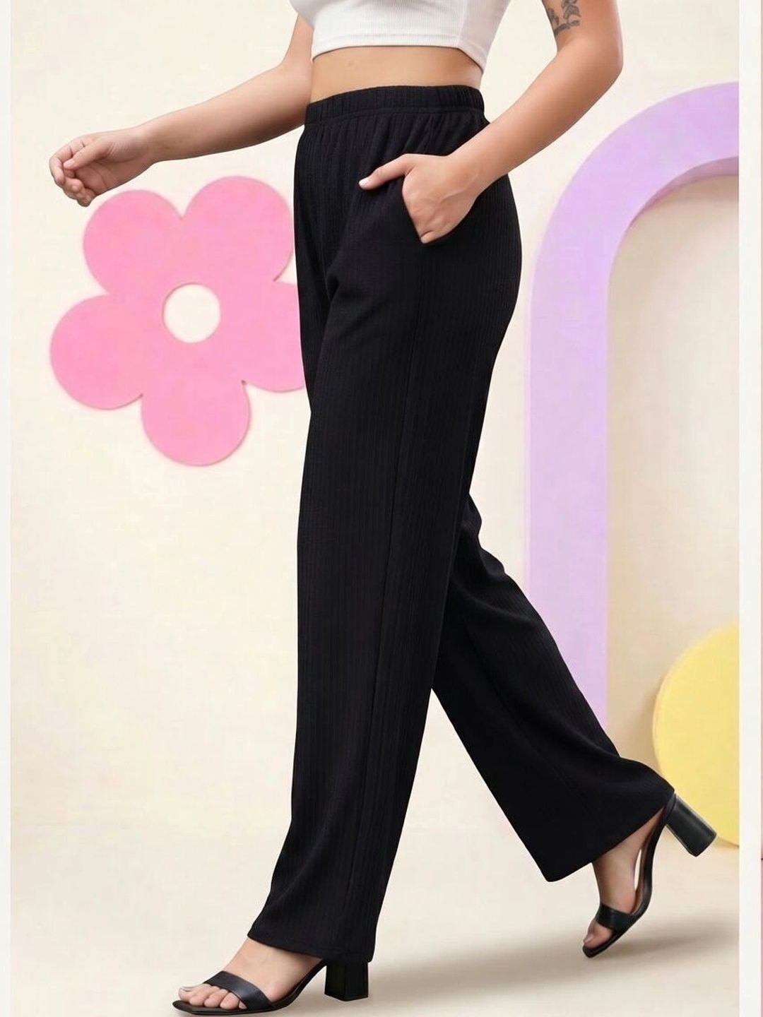 Neon Femme Women Smart High-Rise Easy Wash Trousers-picture-11