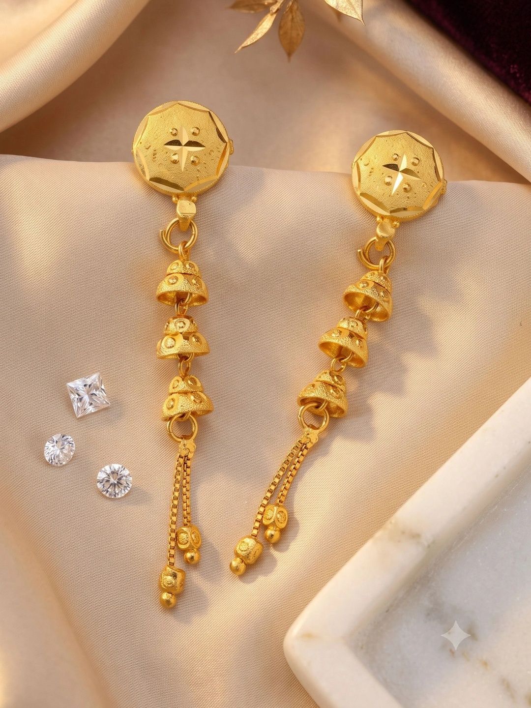 Bhagya Lakshmi Circular Jhumkas Earrings-picture-3