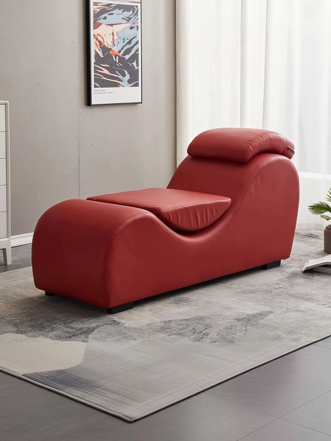 Soul craft Brown Wooden Lounge Chair-image-8