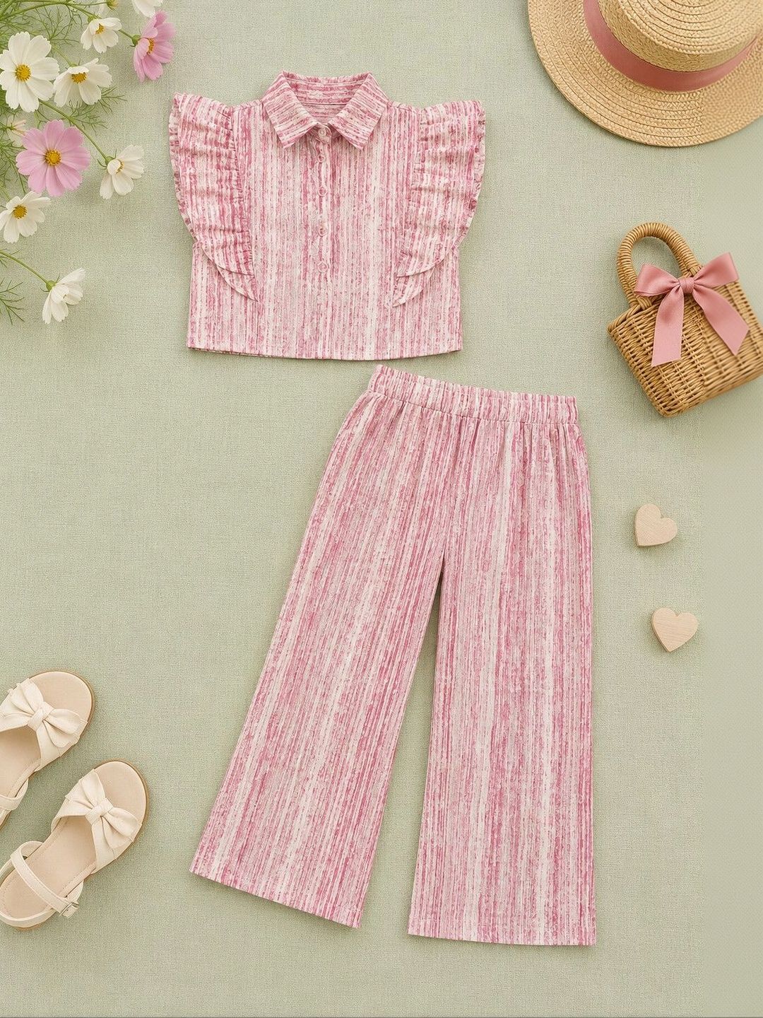 FabJunior Ruffled Cotton Printed Top with Palazzos-picture-13