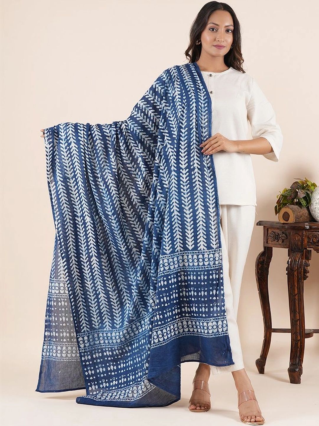 Style Shoes Ethnic Motifs Printed Pure Cotton Block Print Dupatta-picture-35