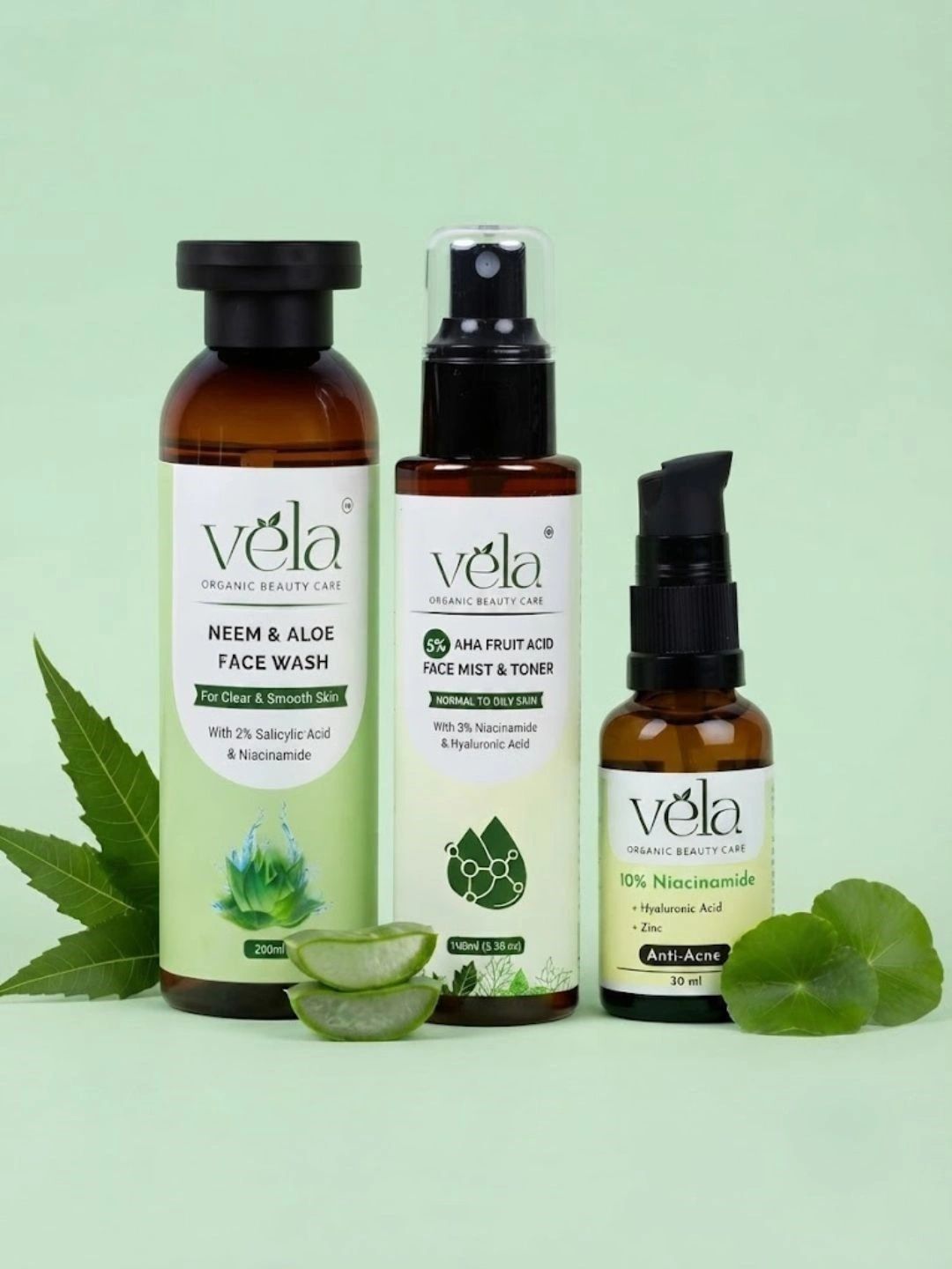 Vela Organic Beauty Care Set of 3 Face Wash - 200 ml Toner - 100 ml & Serum - 30 ml-picture-28