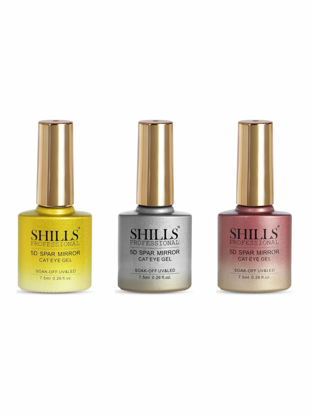 shills professional Set Of 3 5D Spar Mirror Cat Eye Gel - 7.5 ml Each - 363 - 364 -365-picture-14