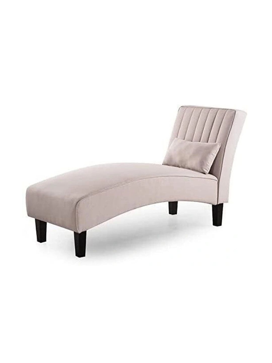 INDIAWOODMART Cream Velvet Lounge Chair-picture-31