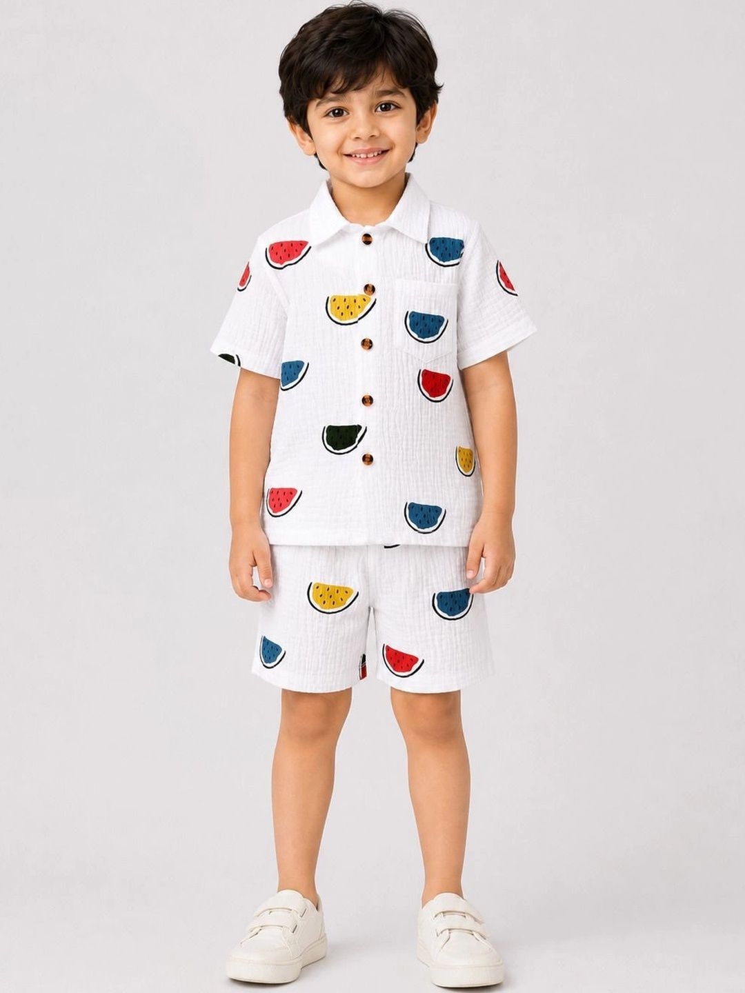 KRISHVA CREATION Boys Printed Shirt with Shorts-picture-13