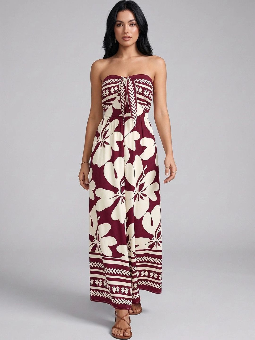 Routes by All About You Strapless Printed Basic Jumpsuit-picture-48