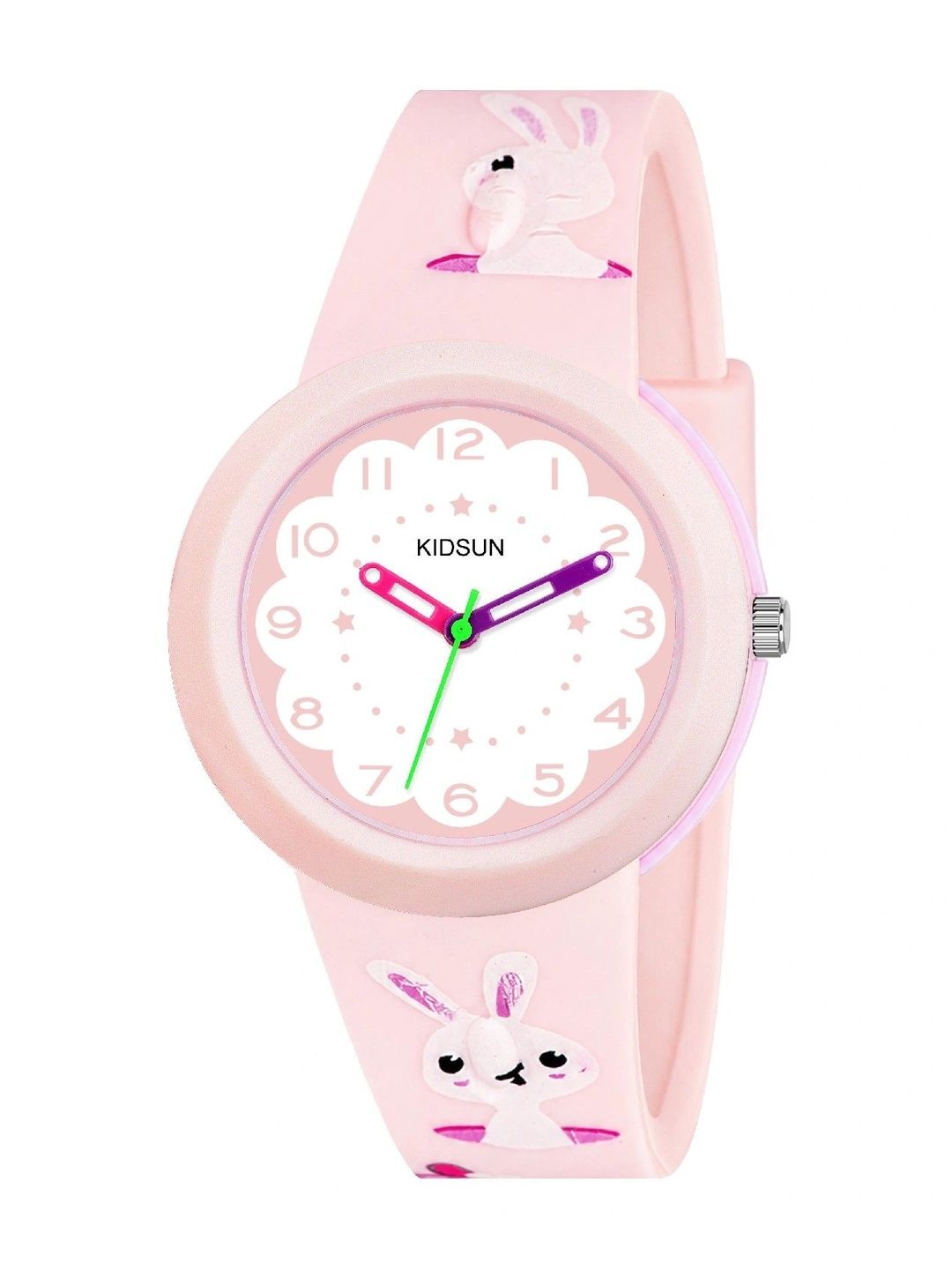 KIDSUN Girls Patterned Dial & Straps Analogue Multi Function Watch WB04_BABY_PINK-picture-33