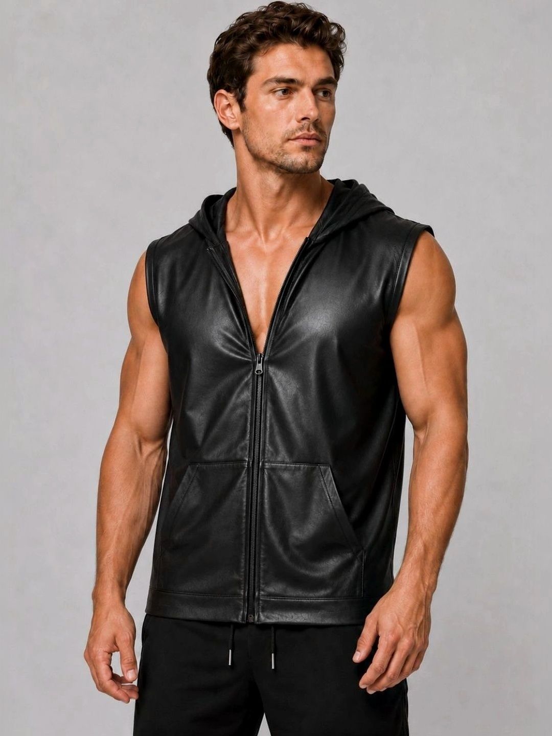 Raxedo Men Leather Training or Gym Jacket-image-46