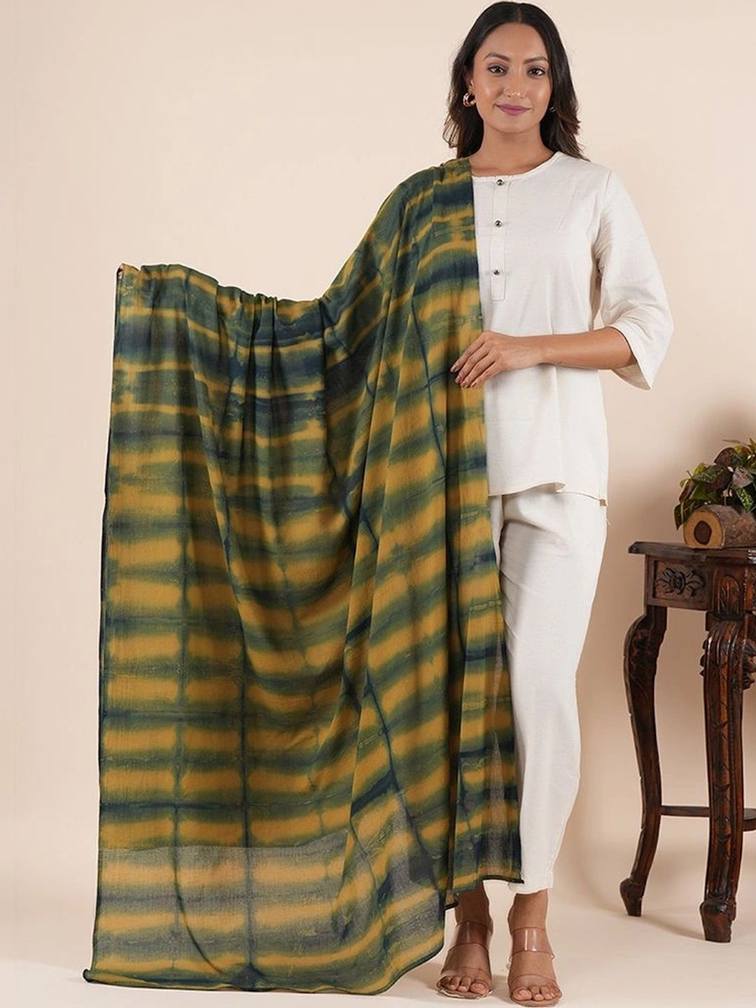 Style Shoes Dyed Pure Cotton Leheriya Dupatta-image-21