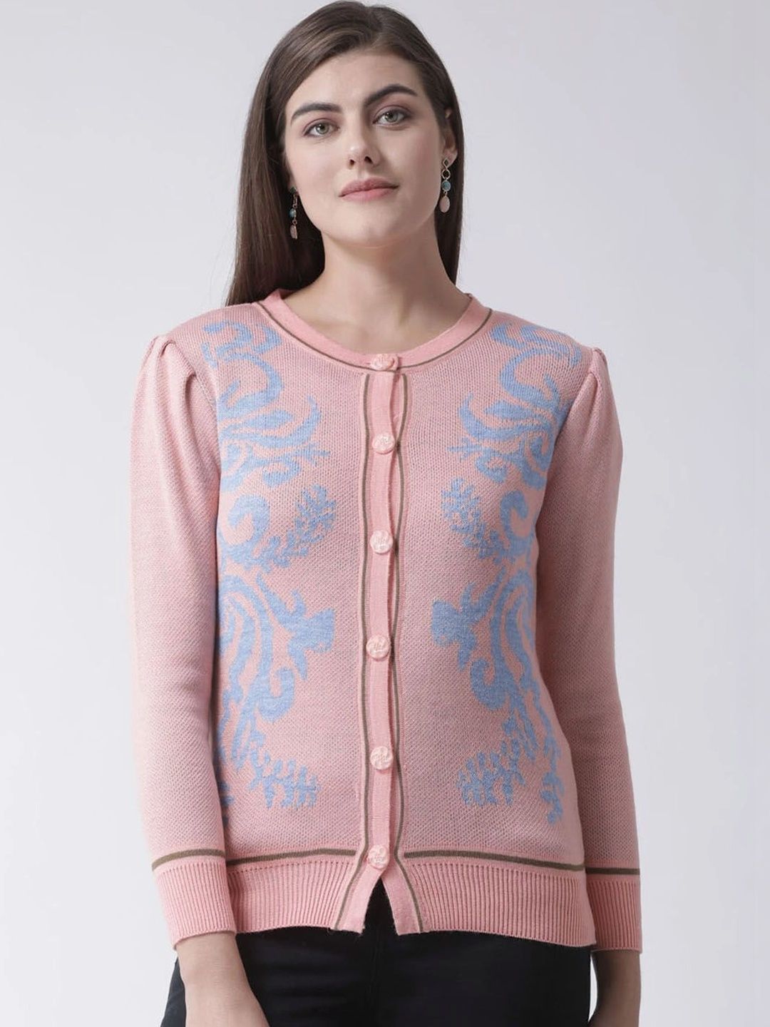Club York Women Floral Printed Cardigan with Embroidered Detail-picture-37