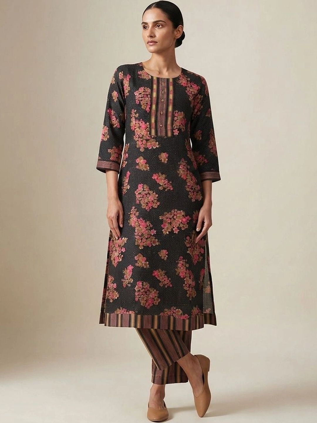 gokurtis Floral Printed Pure Cotton Blend Handloom Kurti-picture-29