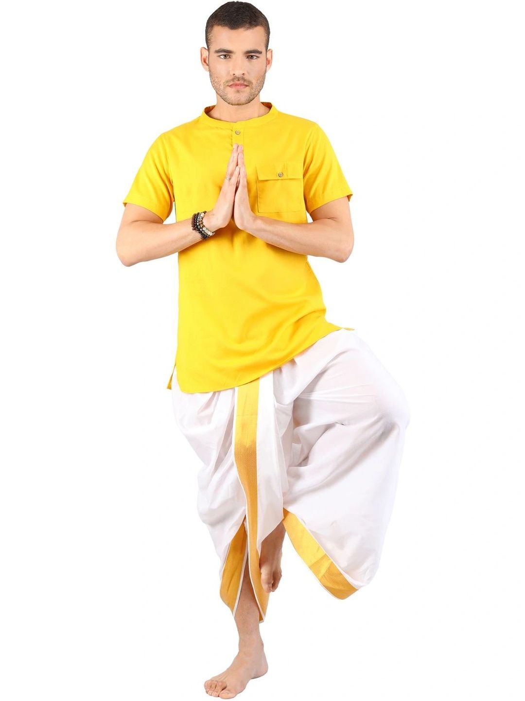 Satav Men Regular Pure Cotton Kurta with Dhoti Pants-picture-40