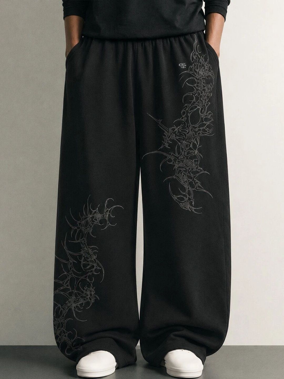 GENRAGE Men Baggy Abstract Training Track Pants-picture-10