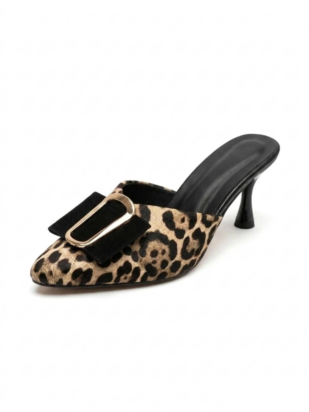Baespice Printed Party Slim Heeled Mules with Buckles-picture-10