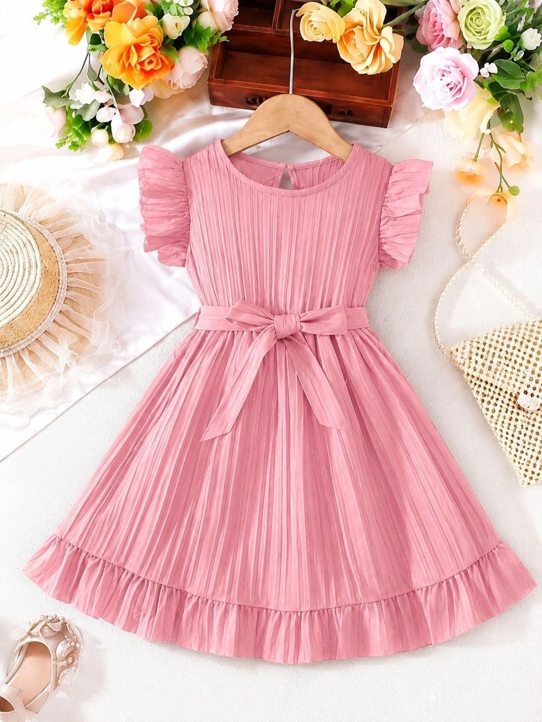 BAESD Flutter Sleeve A-Line Dress-picture-43