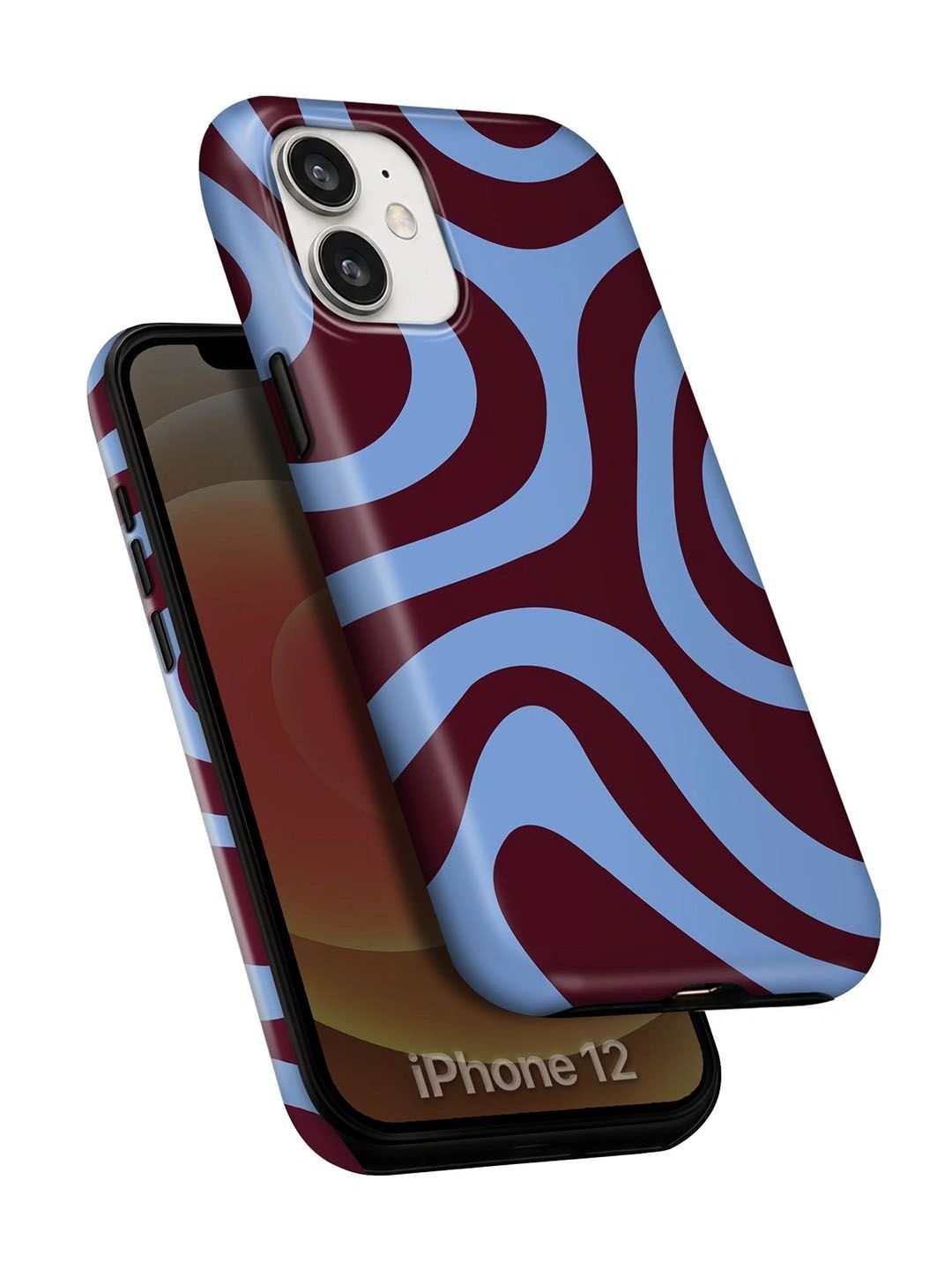 QRIOH Abstract Printed iPhone 12 Back Case Mobile Accessories-image-12