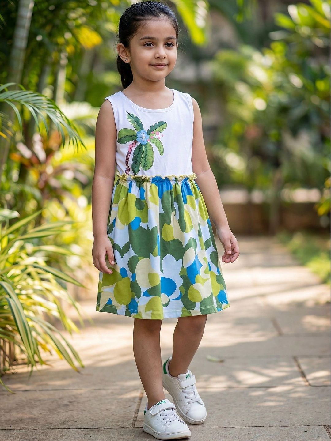 HELLCAT Tropical Print A-Line Dress-picture-38
