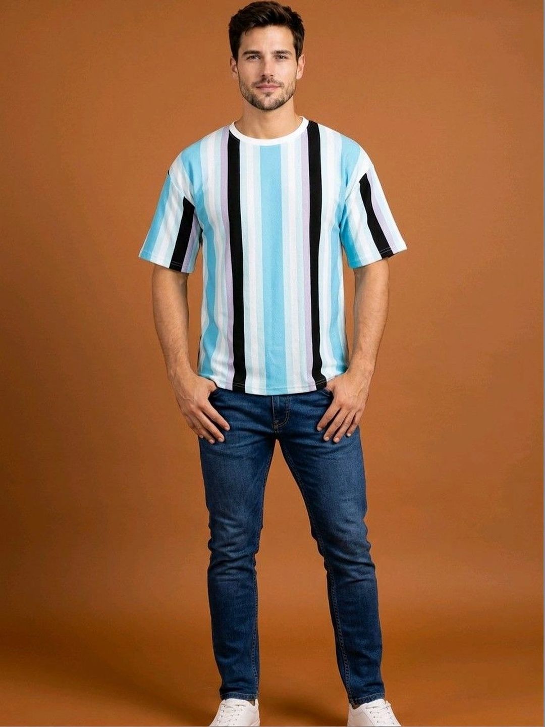 Metronaut Men Striped Pure Cotton T-shirt-picture-27