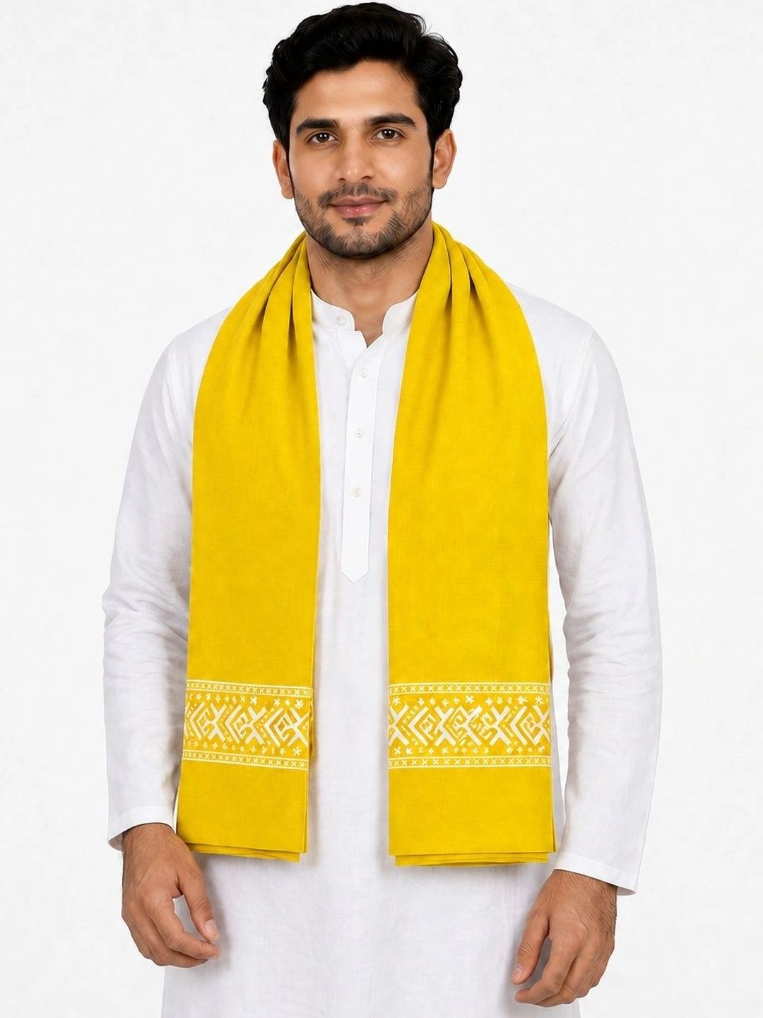 SHAGUN TRENDS Yellow 1 Cotton 110 GSM Bath Towel-image-9