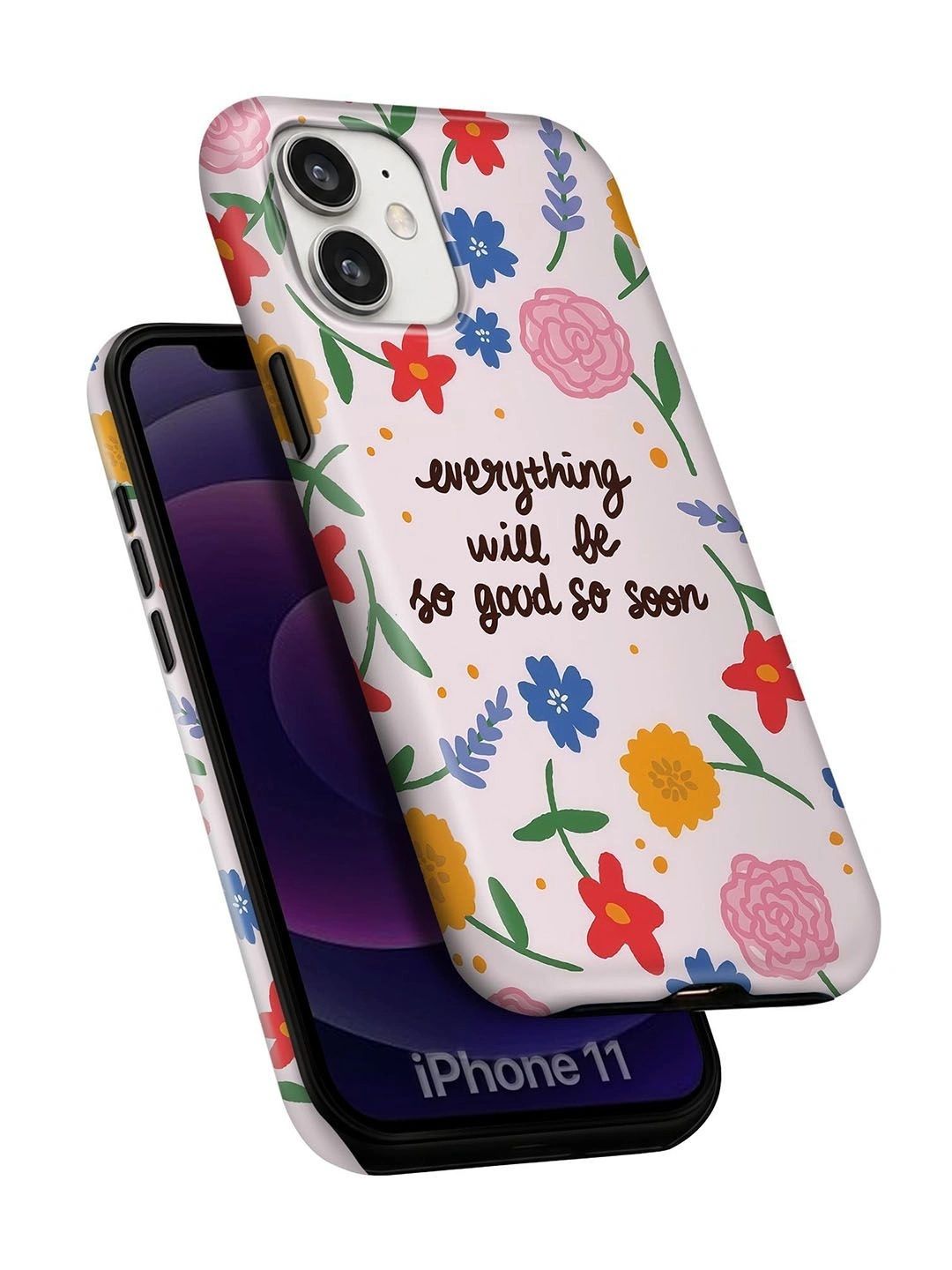 QRIOH Floral Printed iPhone 11 Back Case Mobile Accessories-picture-21