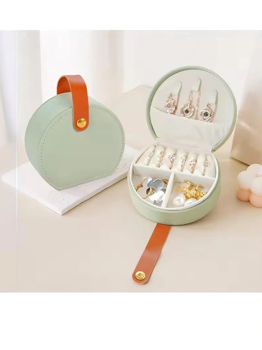 QUERALT Green Set of 1 Portable Jewellery Organiser Organisers-image-19
