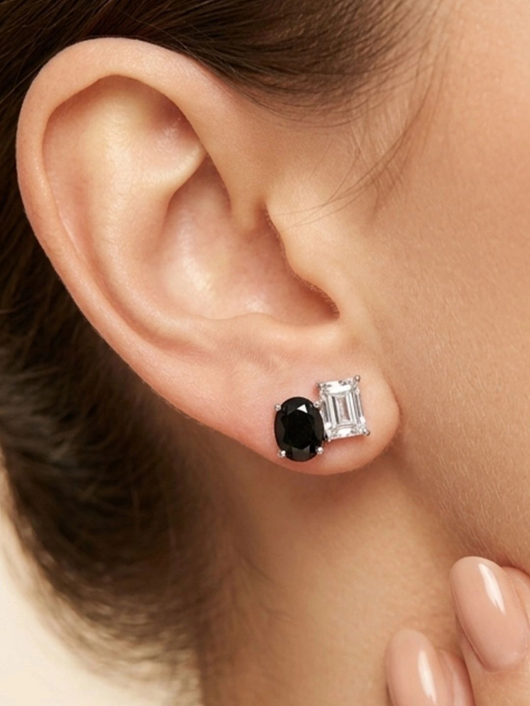 Stone Story By Shruti Geometric Studs Earrings-picture-45