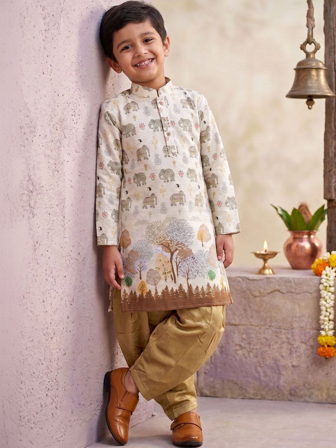 Cae Boys Animal Printed Regular Kurta with Patiala-picture-40