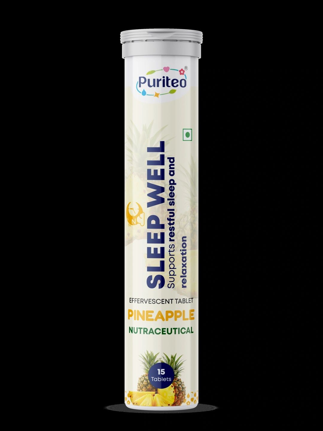 Puriteo Sleep Well Effervescent Tablets - 15 Tablets - Pineapple-image-33