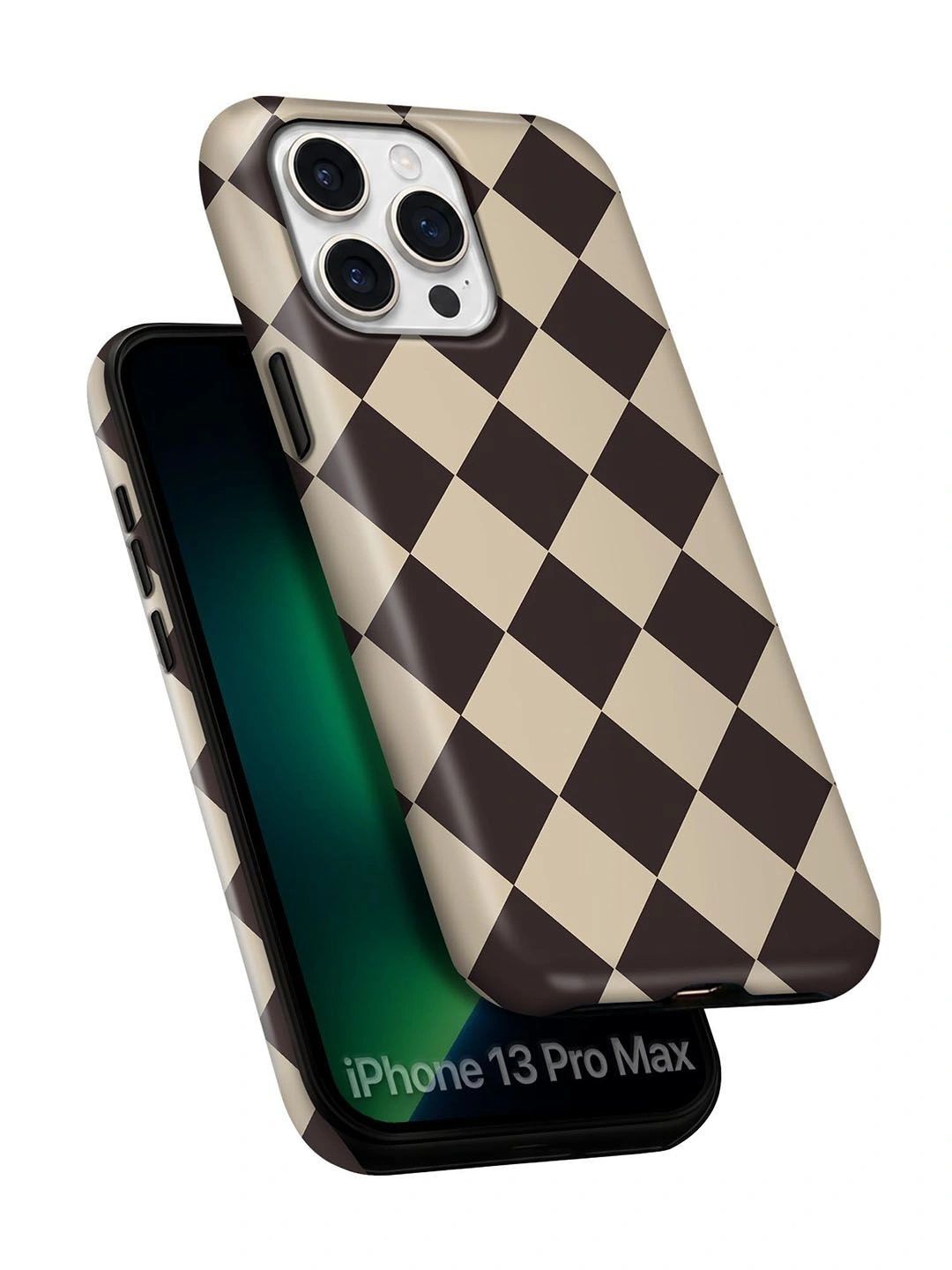QRIOH Geometric Printed iPhone 13 Pro Max Back Case Mobile Accessories-image-42