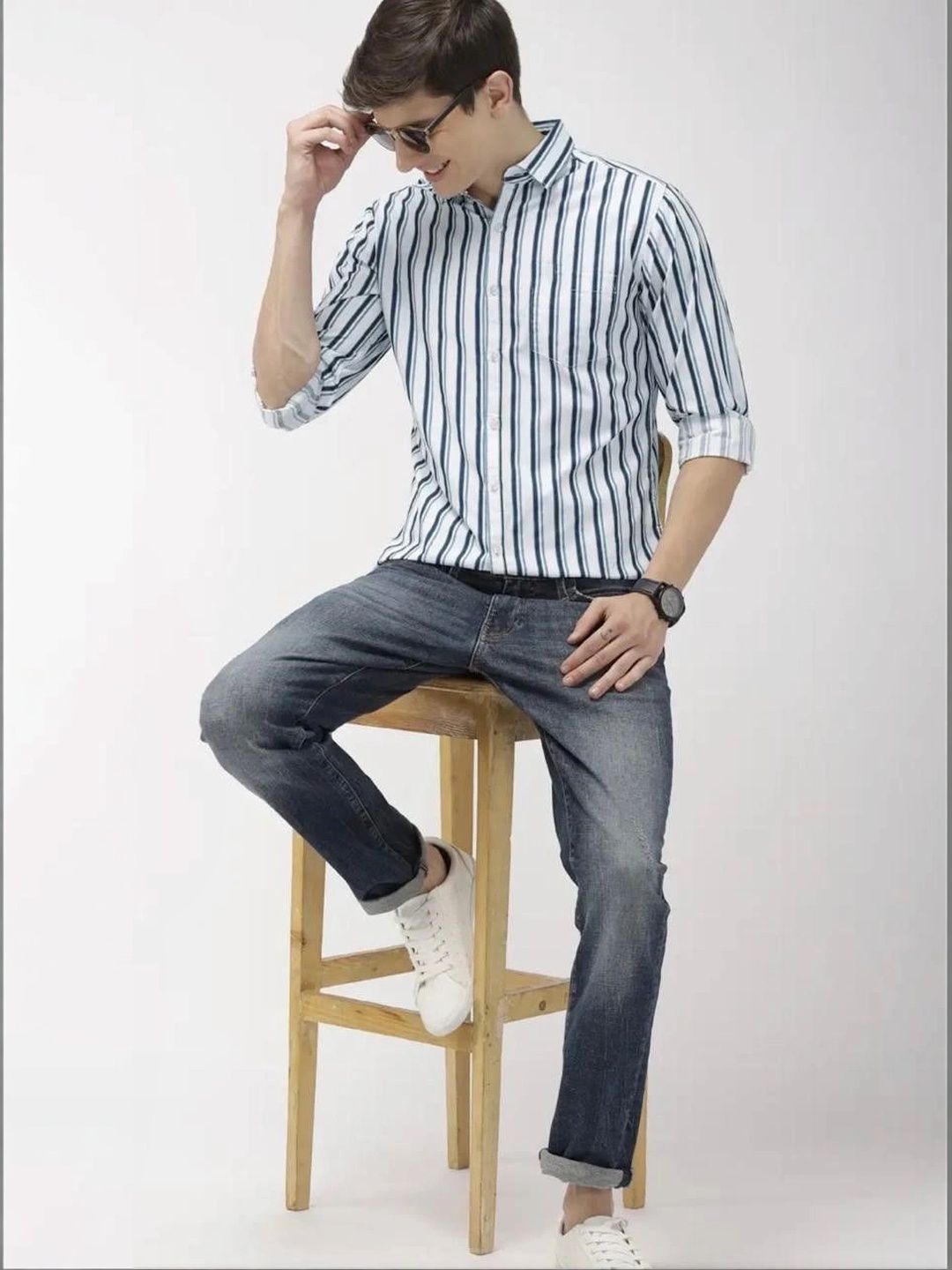 Mihit Men Classic Striped Casual Shirt-picture-26