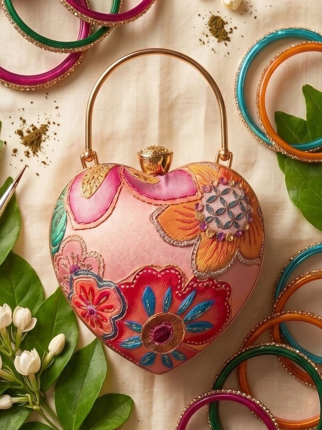 Nui Floral Embellished Handheld Bag-picture-53