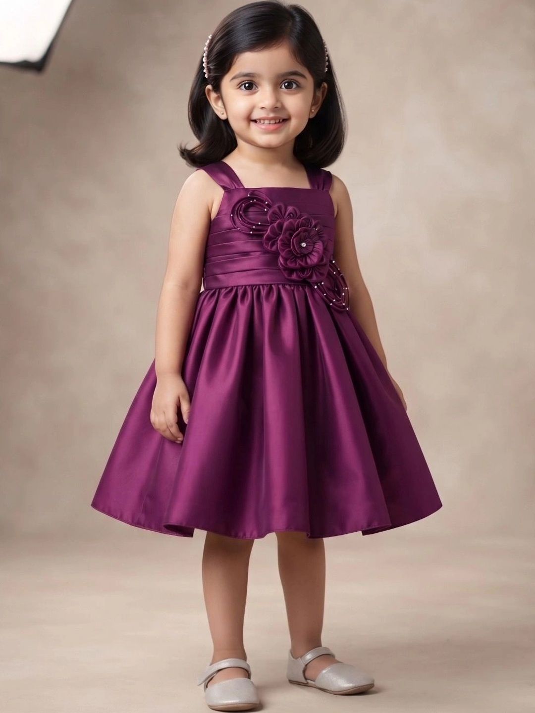 Blabber Satin Fit & Flare Dress-picture-26
