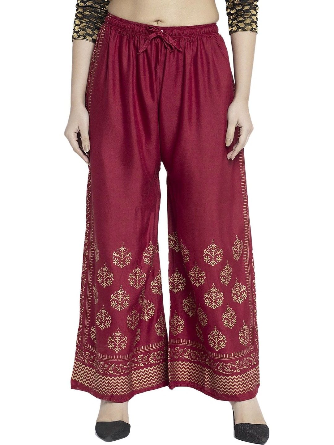 Meyara Women Ethnic Motifs Printed Knitted Ethnic Palazzos-picture-27