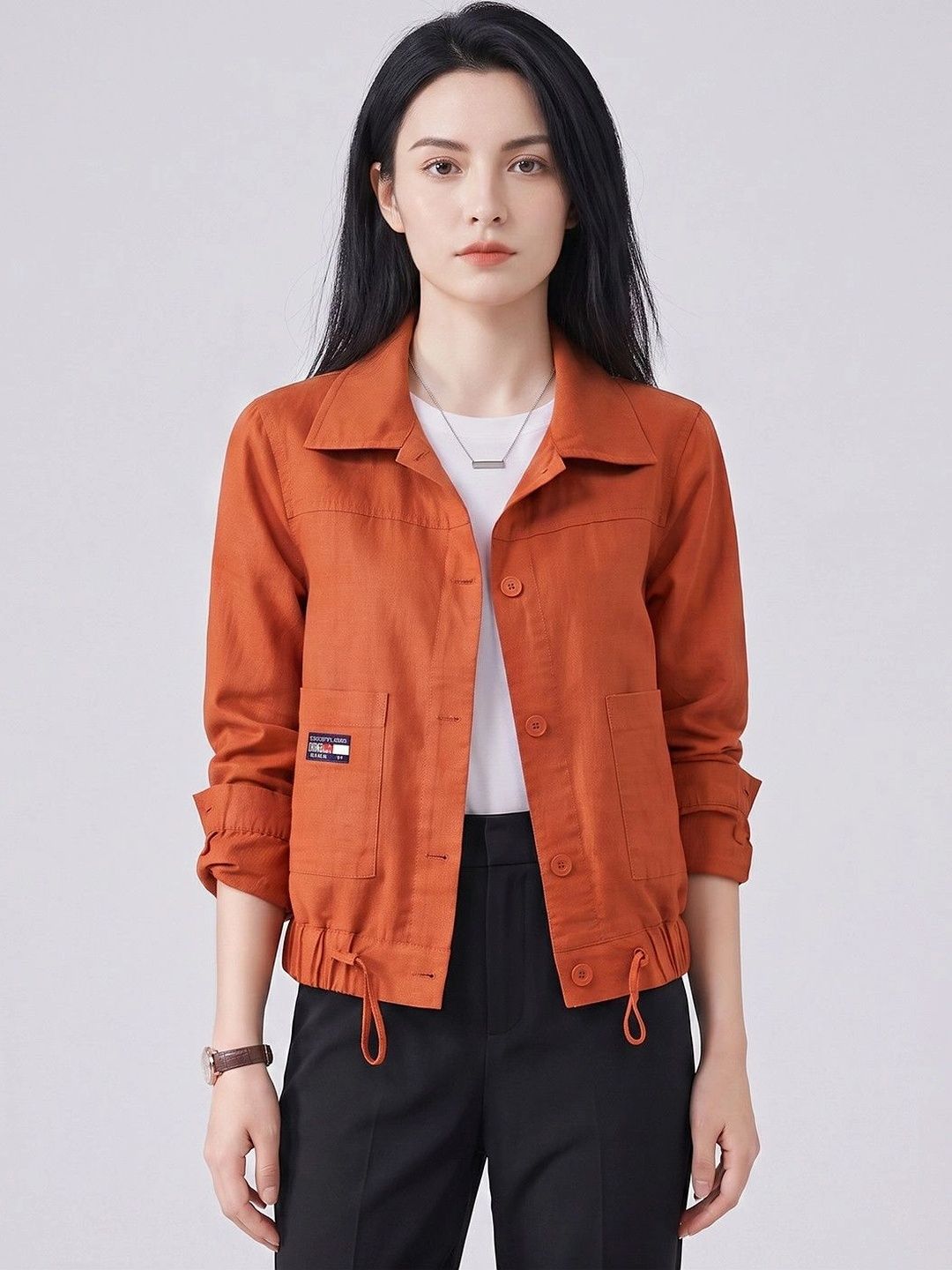 Suo Women Lightweight Woven Jacket-picture-46