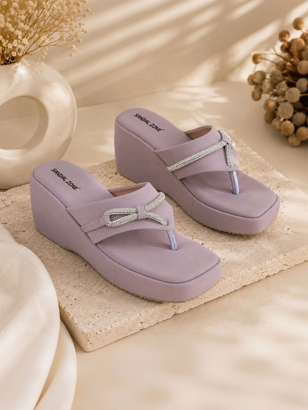 SANDALZONE Party Wedge Sandals with Bows-picture-19