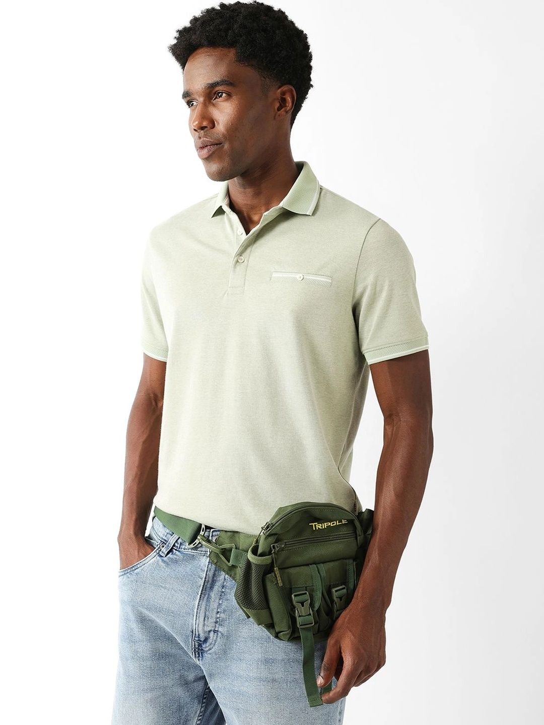 THE BEAR HOUSE Men Polo Collar Pockets T-shirt-picture-46