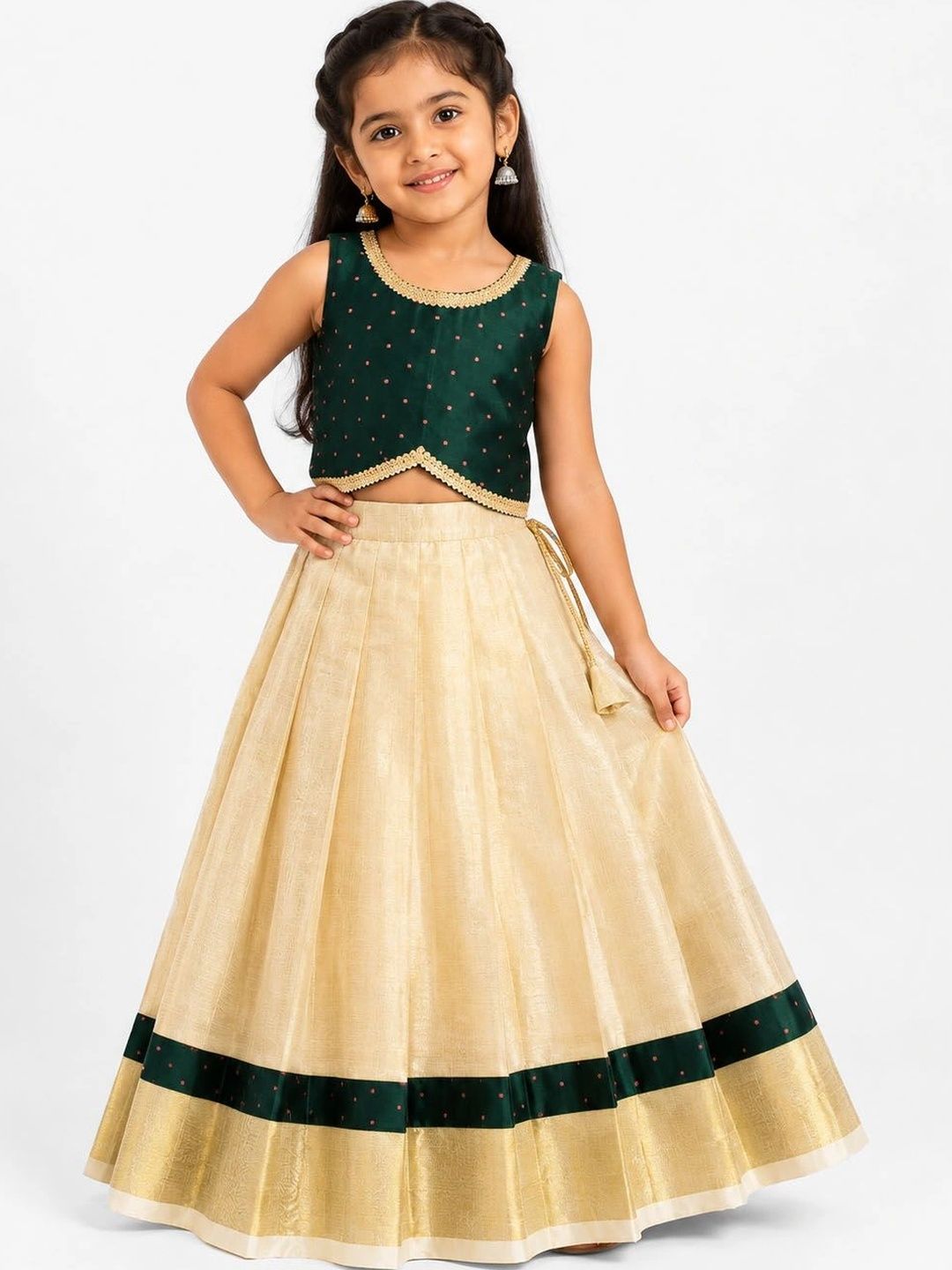 Minipattu Girls Embellished Ready to Wear Lehenga &-picture-42