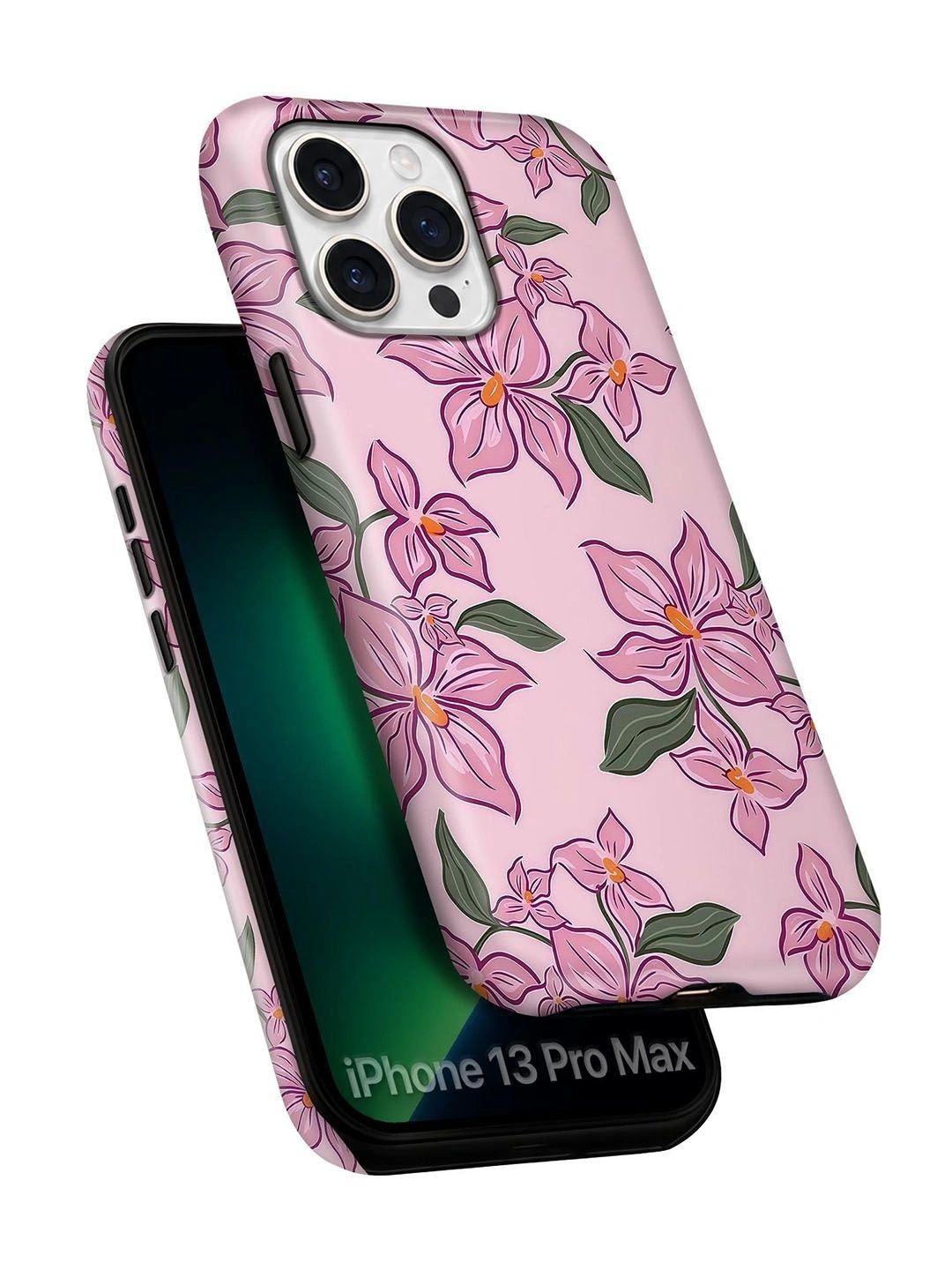 QRIOH Floral Printed iPhone 13 Pro Max Back Case Mobile Accessories-picture-20