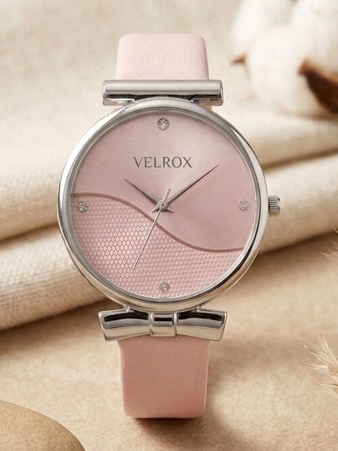 VELROX Women Dial & Leather Straps Analogue Watch AJ04 R SILVER CASE PINK DAIL & BELT LEATHER-image-23