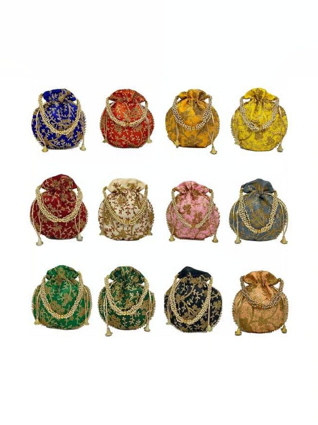 MaaCare Embroidered Embellished Potli Clutch-picture-30