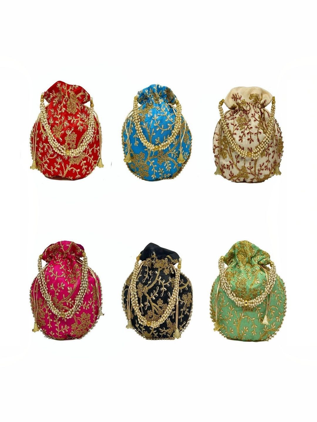 MaaCare Embroidered Embellished Potli Clutch-picture-42
