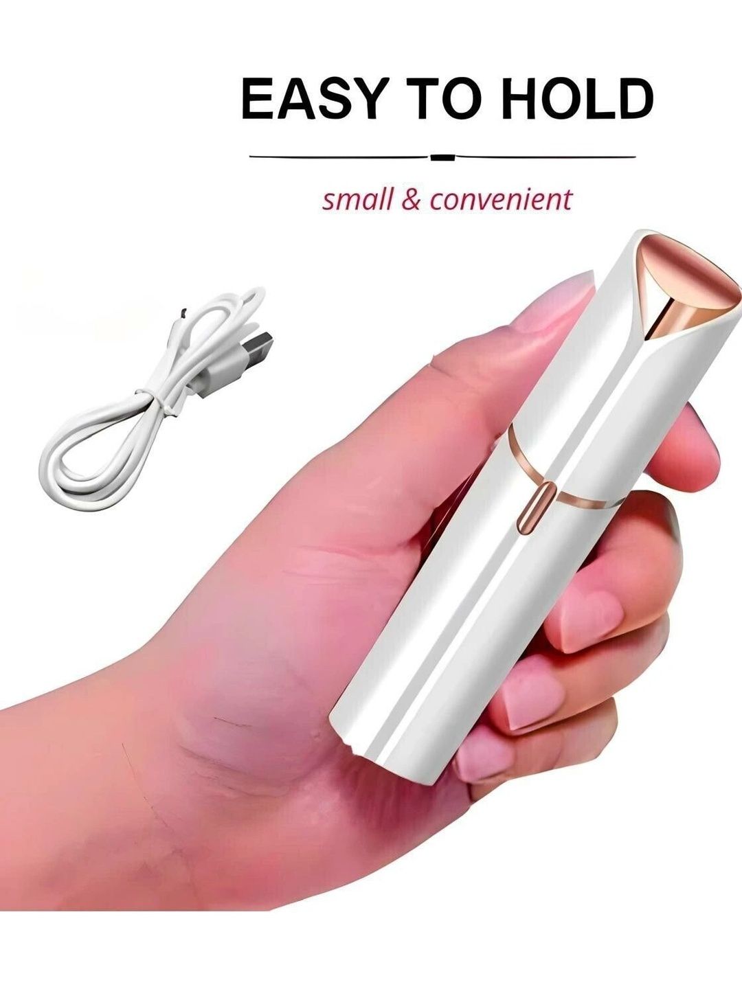 ShopCircuit Flawless Lipstick Shape Charging Hair Remover With USB Cable Painless-image-39