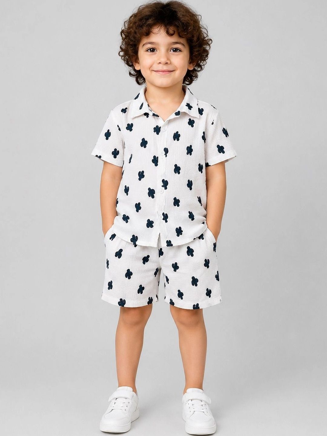 KRISHVA CREATION Unisex Kids Printed Shirt with Shorts-picture-19