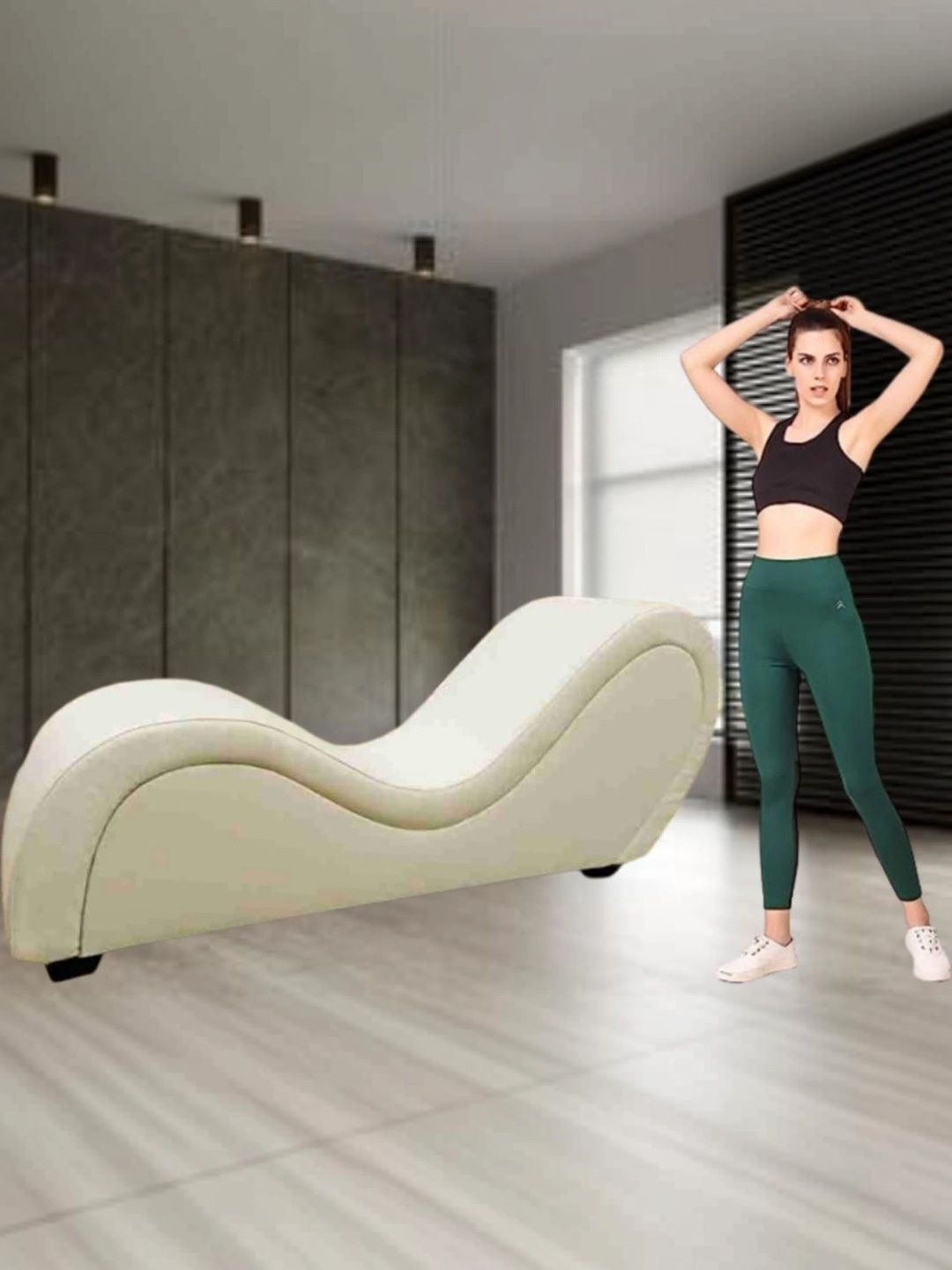 Soul craft Cream Wooden Lounge Chair-image-13