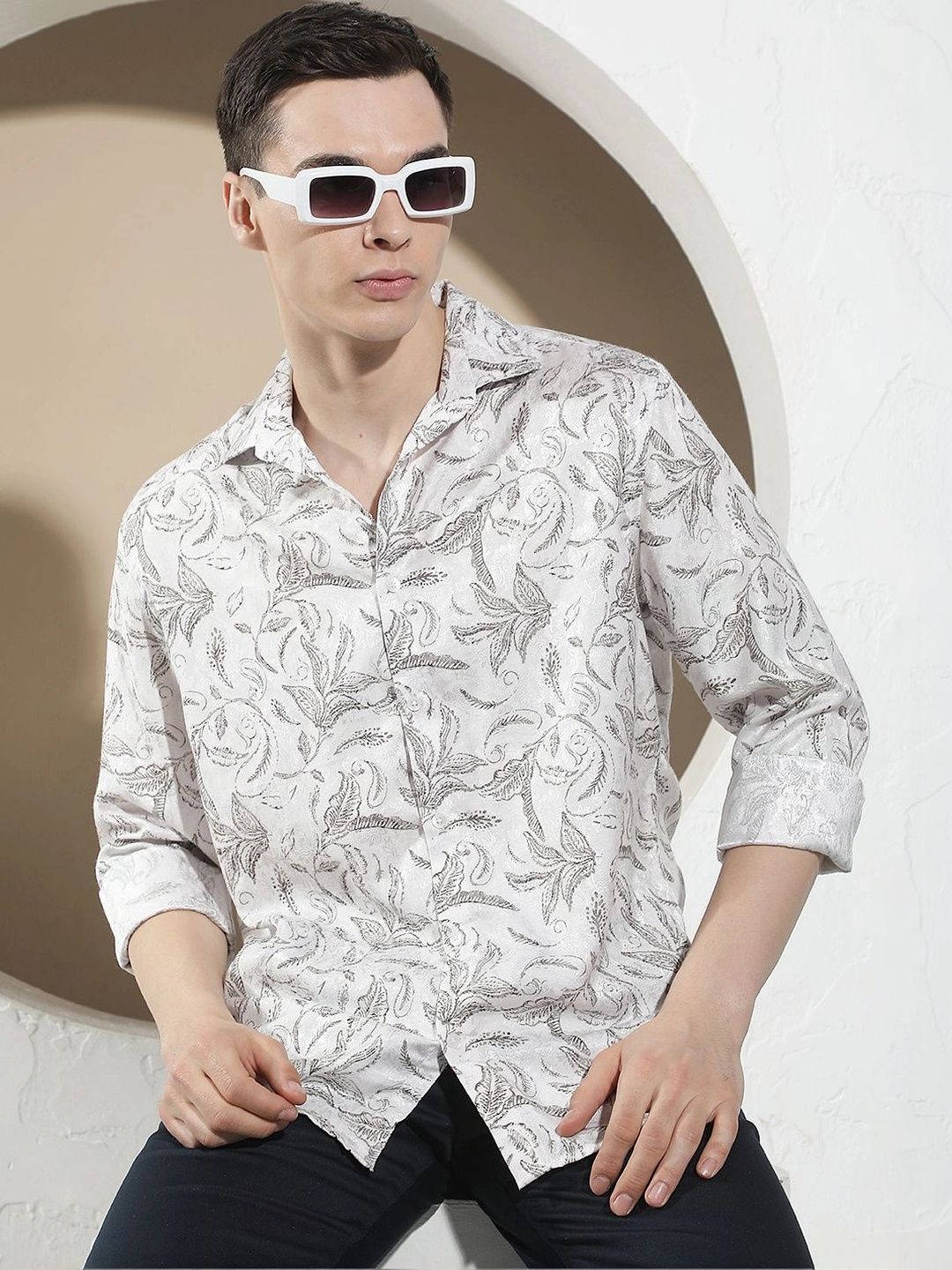 Crimsoune Club Men Slim Fit Printed Casual Shirt-picture-28