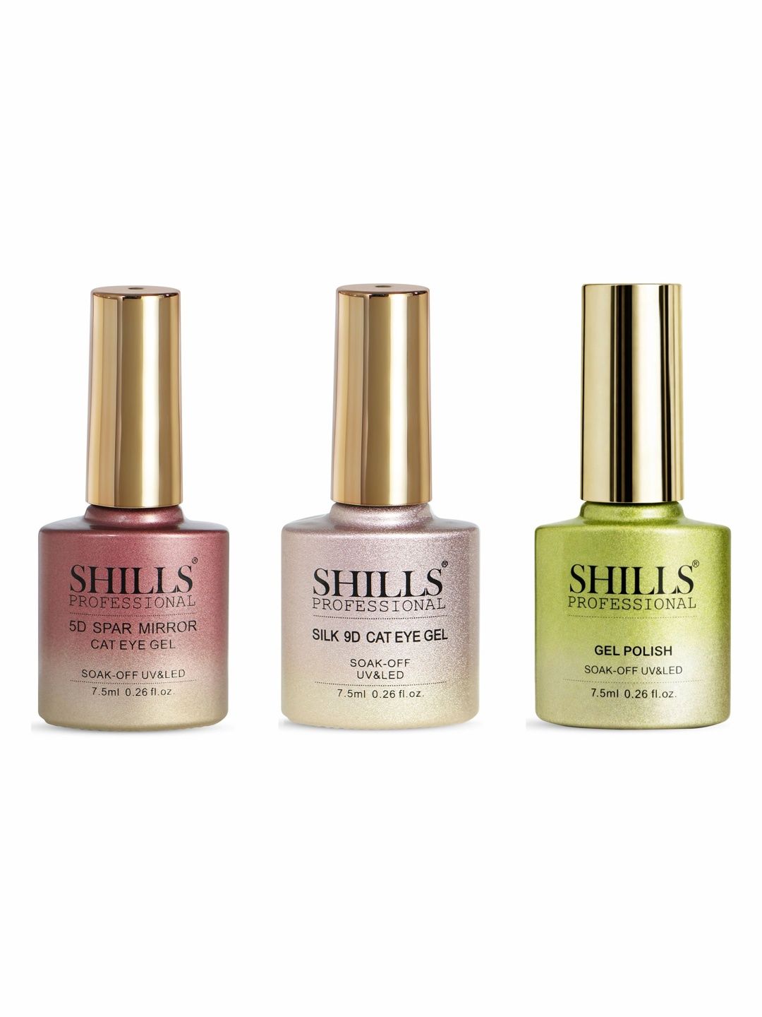 shills professional Set Of 3 Silk 9D & 5D Spar Gel Nail Polish-7.5ml Each -365 - 356 - 422-image-32