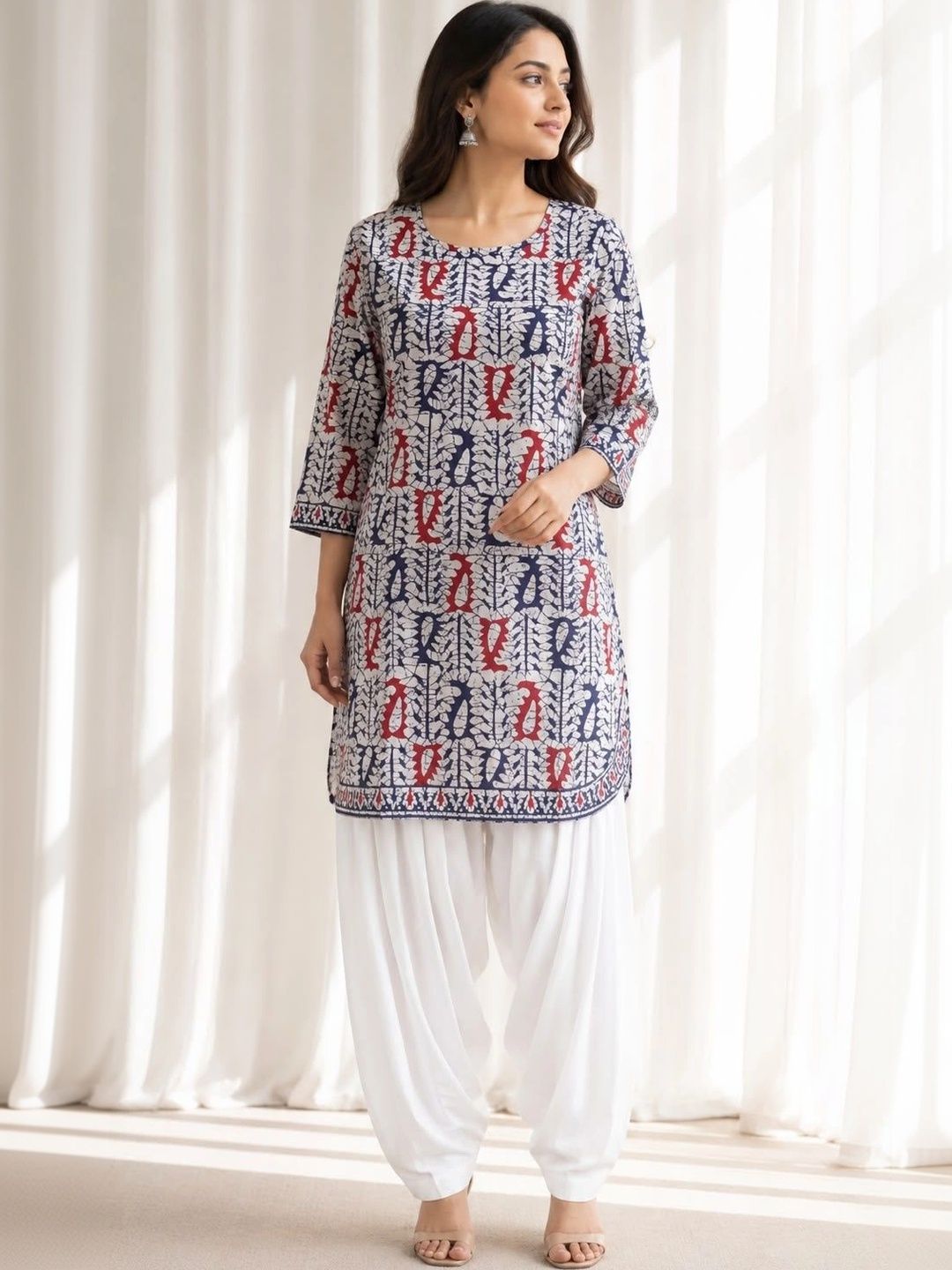 Mahi Ethnic Ethnic Motifs Printed Pure Cotton Kurti-picture-41