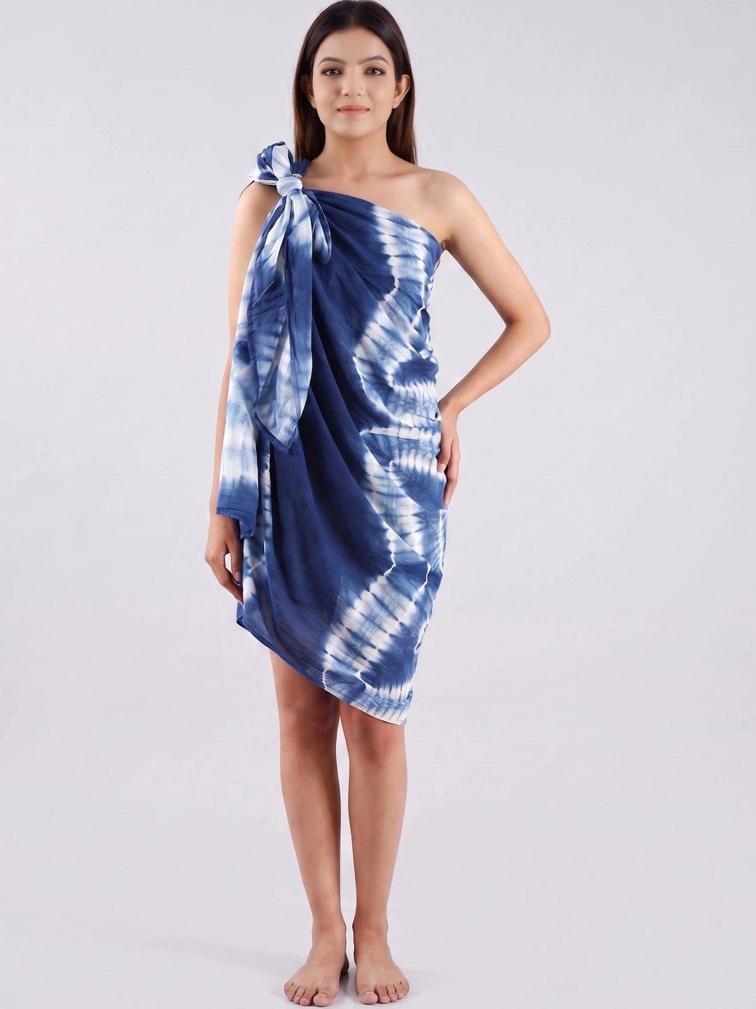 HANDICRAFT PALACE W Shibori Dyed Cotton Swimwear Cover Up Sarong-picture-30
