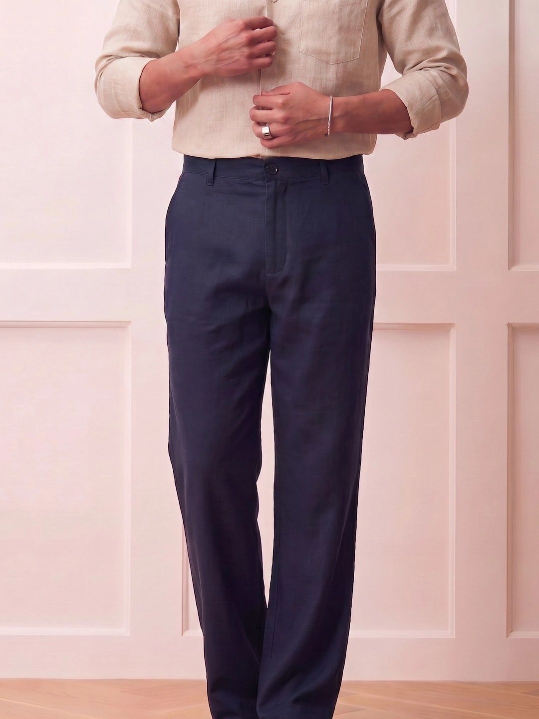 Auda Men Classic Straight Fit Trousers-image-21